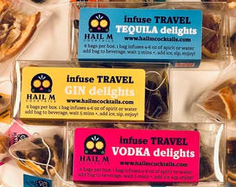 Cocktail Kit Infusions - Gift for Her - Hostess - Travel Drinks - Mixology