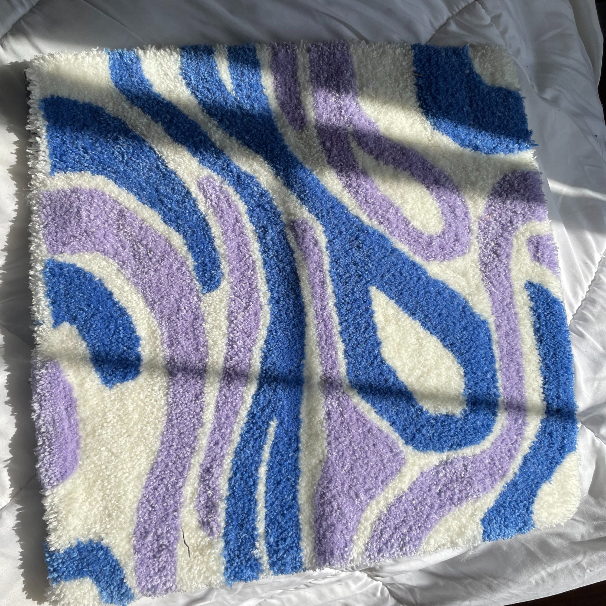 Abstract Pastel Rug Abstract Area Rug Funky Rug Groovy Rug Etsy