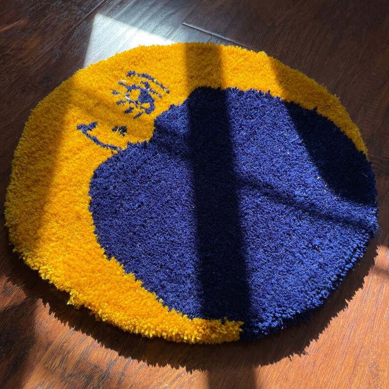 Crescent Moon Area Rug Handmade Area Rug Etsy