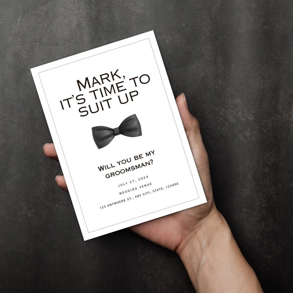 Groomsmen Digital Invitation Etsy