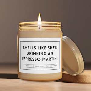 Espresso Martini Candle, Espresso Martini Smells Like Candles, Coffee Candles Gift, Cocktail Candle for Her, Espresso Martini Lover Decor