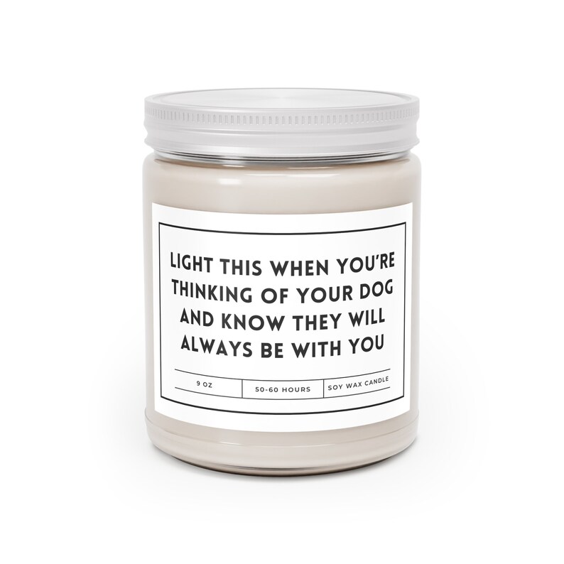 Dog Memorial Candle, Dog Loss Gift, Dog Passing Grief, Pet Memorial