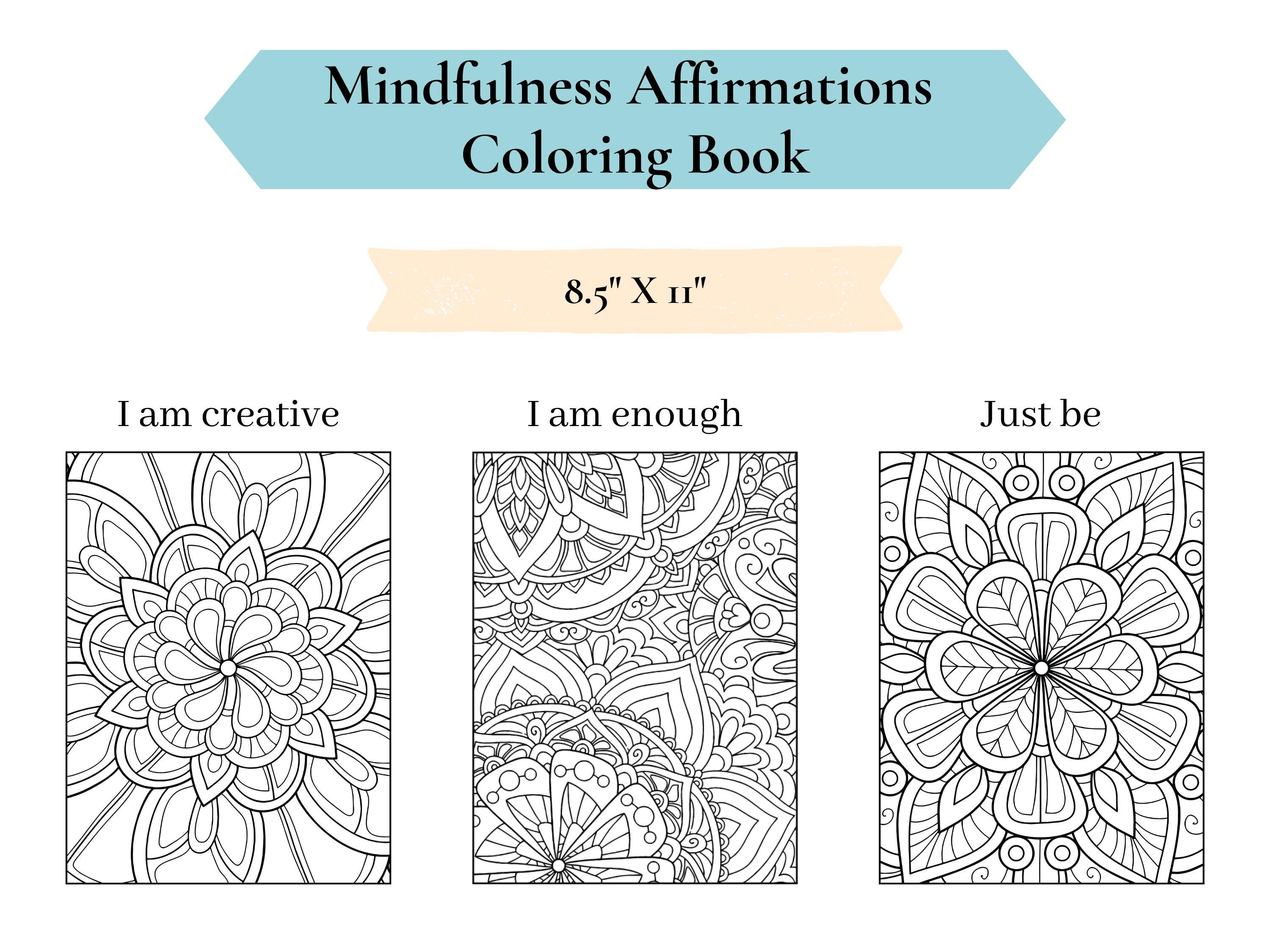 Mindfulness Coloring Pages, Positive Affirmations Coloring, Adult ...