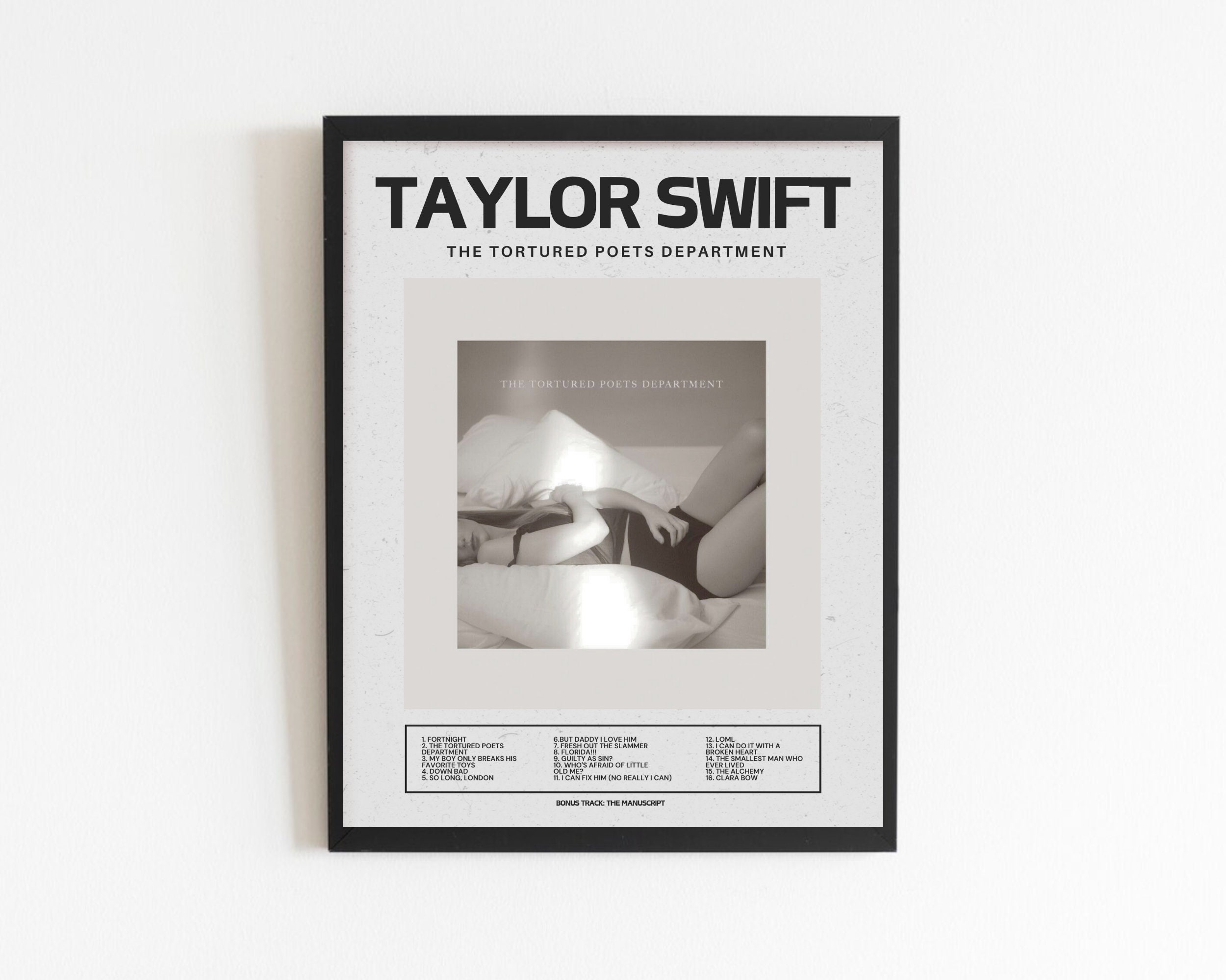 Discover The Tortured Poets Department Poster, TTPD Poster, Taylor New Album Poster