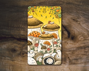 Three of Cups - Mushroom Hunter's Tarot - Vinyl Sticker