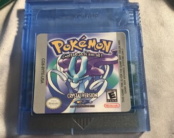 Pokemon Crystal Gba Etsy Pokemon Crystal Gba Etsy