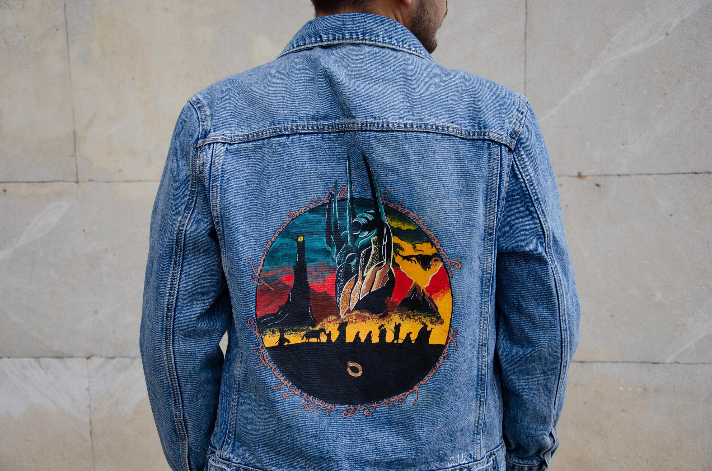 Denim jacket hotsell painted back