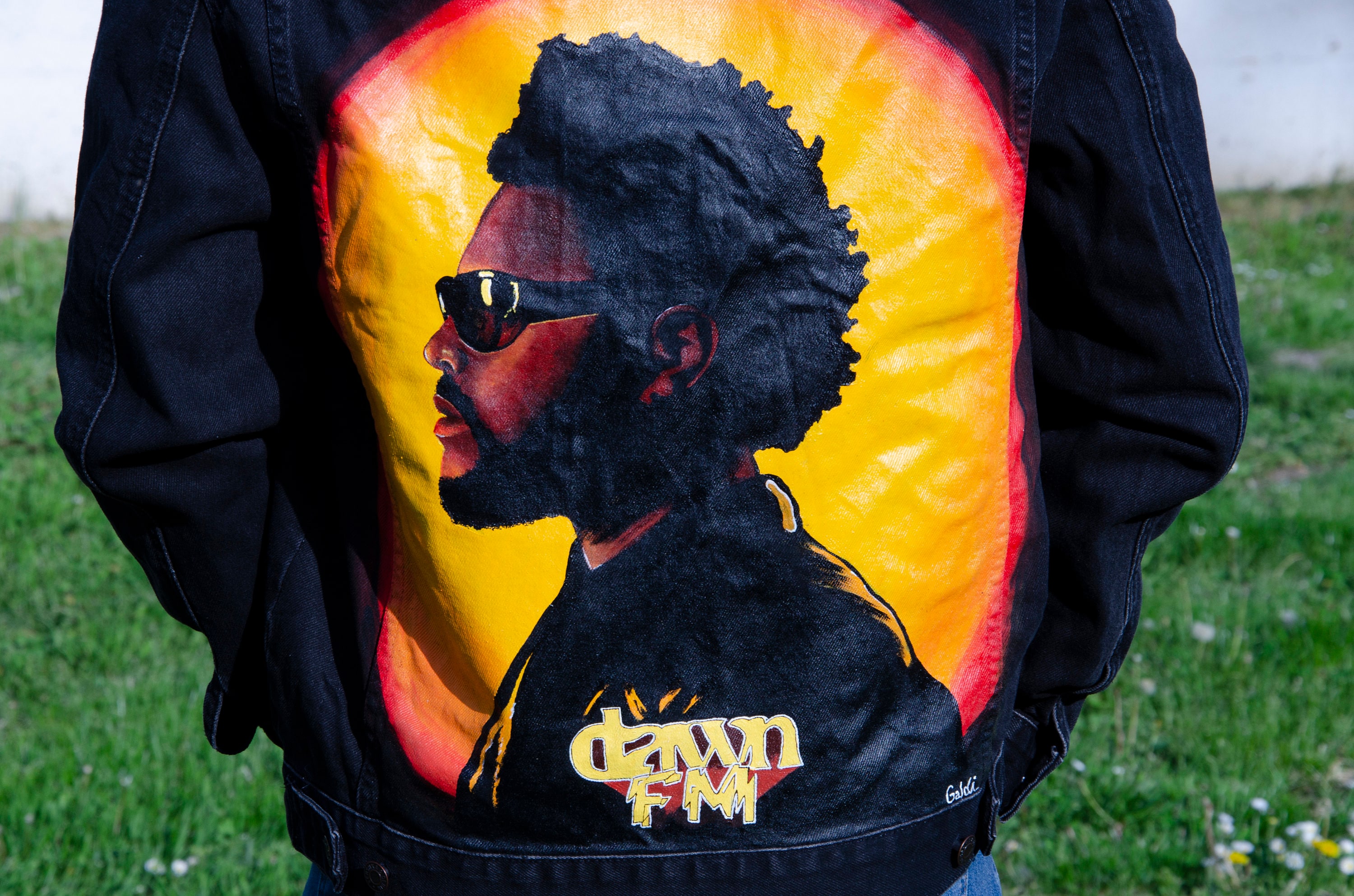 Hand Painted Custom Denim Jacket the Weeknd Starboy -  Israel