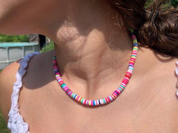 Amazon.com: Boho Rainbow Beaded Choker Necklace Beach Seed Beads Necklaces  for Women Teen Girls Multi Colorful Shell Pendant Bead Layered Neck Chain  Jewelry : Grocery & Gourmet Food