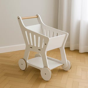 Reyo Weißer Einkaufswagen, Kinderspielzeug-Einkaufswagen