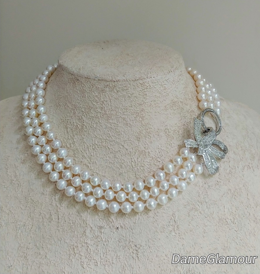 ネックレス・ペンダント wing bling 14k Reel U Ribbon Swarl Pearl Necklace il_1080xN.3320876145_1ipd.jpg
