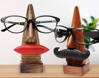 Gift Packaged Unique Him and Her Spectacle Holder Wooden Eye glasses Stand Handmade Gift for Women and Men Mother Day Gift Christmas gift