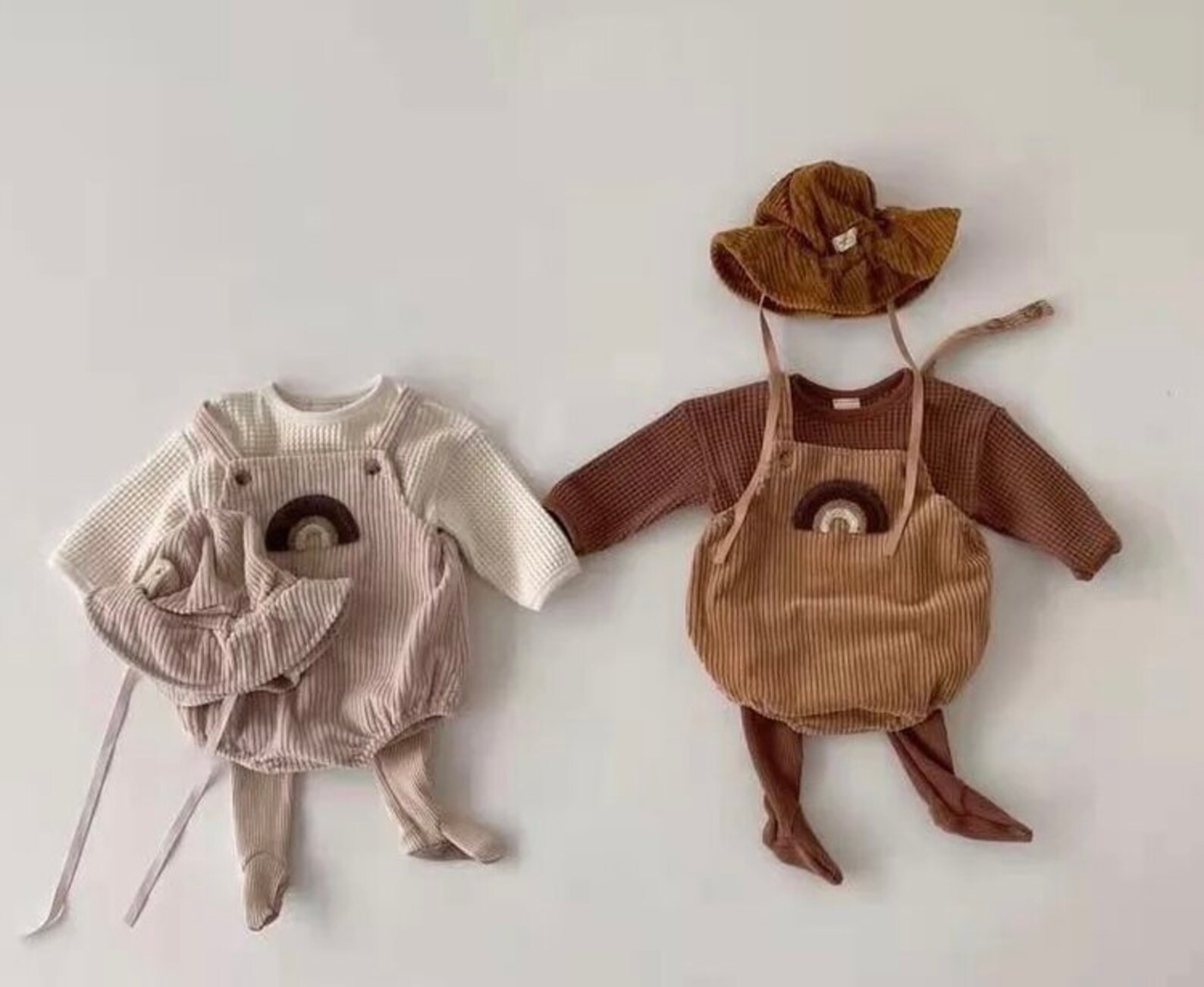 Baby corduroy rainbow dungarees Etsy