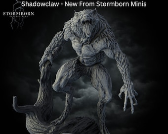 New from Stormborn minis- Shadowclaw- a werewolf- be afraid very afraid- Superbly detailed- werewolf-dog-teeth-fury-wild
