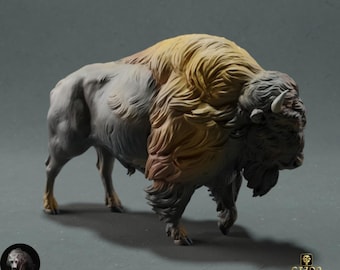 American Bison Models by Animal Den Miniature- Superbly detailed miniature models of the American Bison to add to your mini-collection