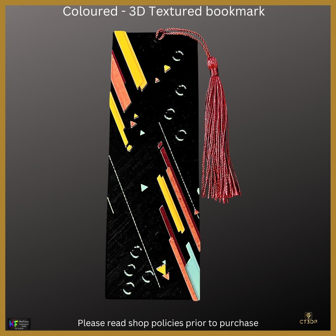 Textured 3D Printed Bookmark: Colorful Resin Bookmark - Etsy