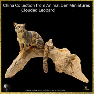 Animal Den Minitaures の中国コレクション: 雲豹コレクション - ヒョウ - 雲 - 猫 - 野生動物