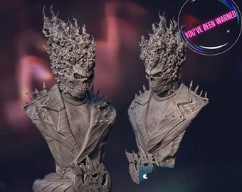 Fan Art Bust of Fire and Brimstone- Don't Make Deals with the Devil - you will regret it..