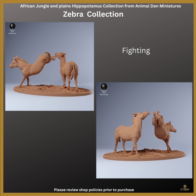 La collection Zebra d'Animal Den Miniatures adorables et pleines d'action Zebra-femelle-veau-Afrique-sauvage image 3