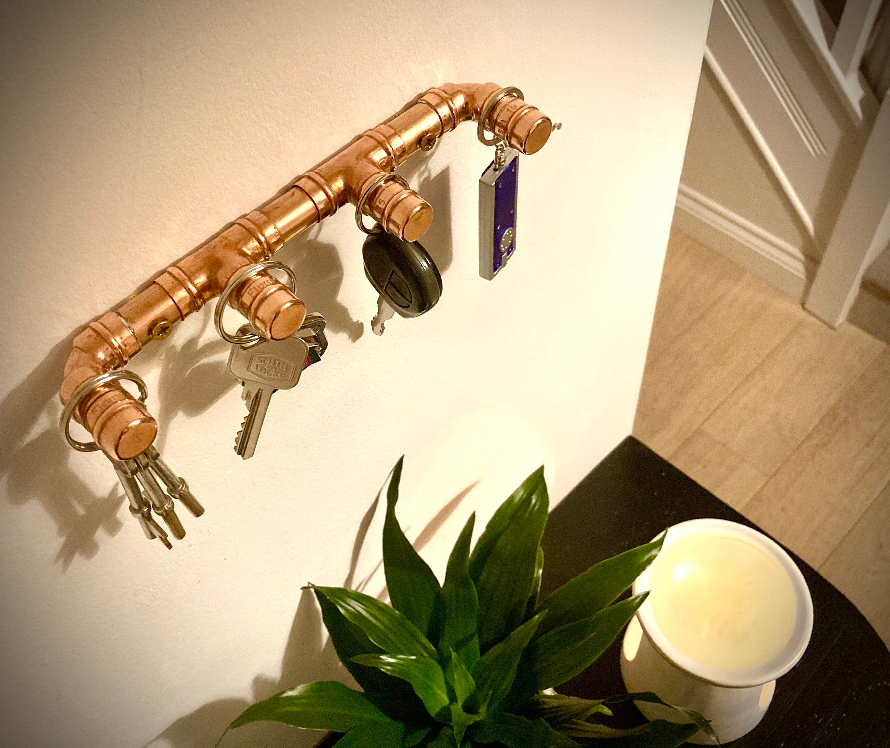 Copper Pipe Key Rack Etsy