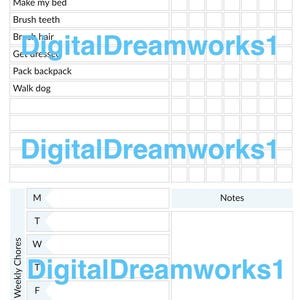 Minimalist Weekly Chore Chart – Printable & Reusable Digital Download