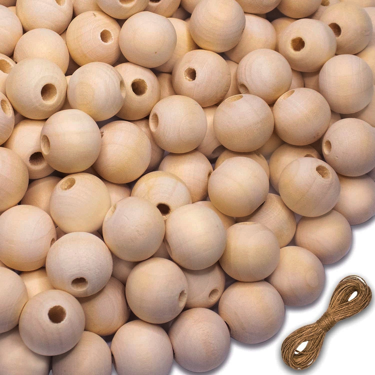 Wooden beads for crafts 150 pieces 20 mm Wood beeds for Etsy