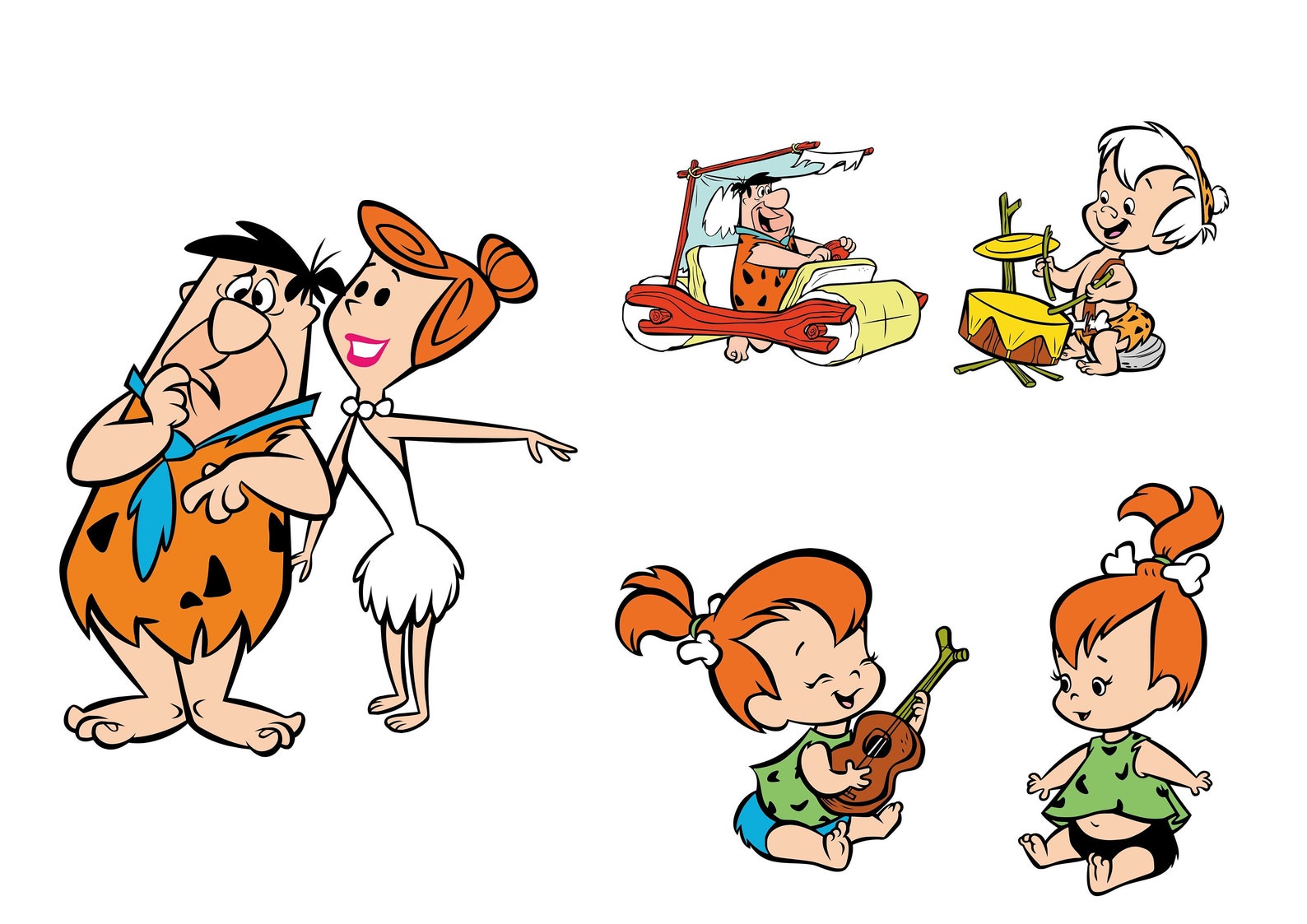Flintstones Svg Bundle Fred Svg Barney Svg Dino Svg | Etsy