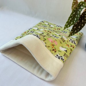Handmade Fleece Guinea Pig Snuggle Pod: Farmyard Pet Bed