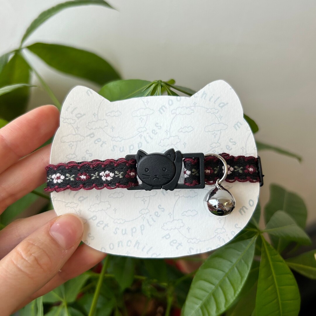 Gothic Lace Cat Collar Breakaway Handmade Cat Collar Dark Cat Etsy UK
