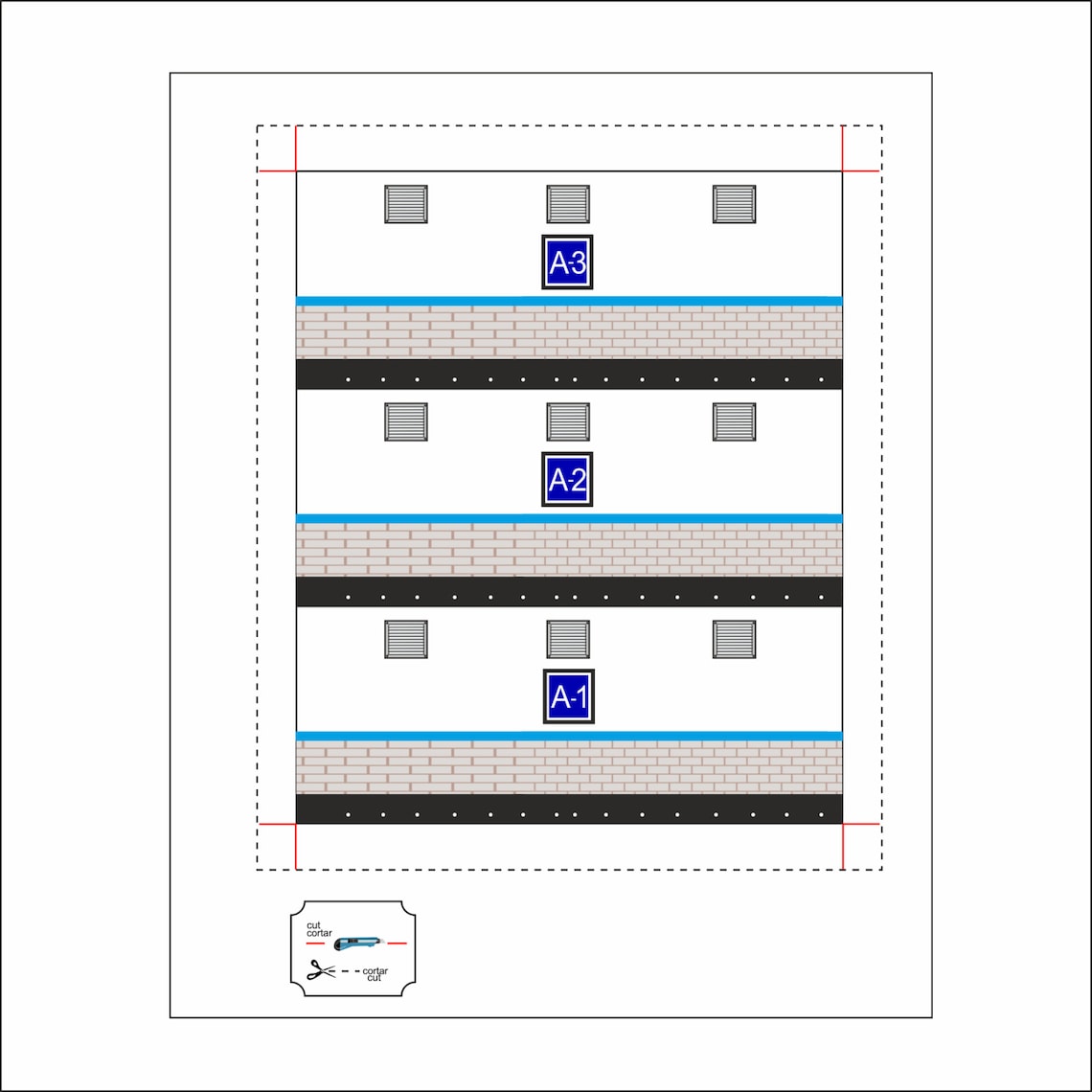Diorama Model Parking Area With 16 Lots for Metal Cars of a Scale 164