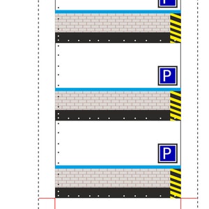 Diorama Model Parking Area With 8 Lots for Metal Cars of a Scale 1:64 ...