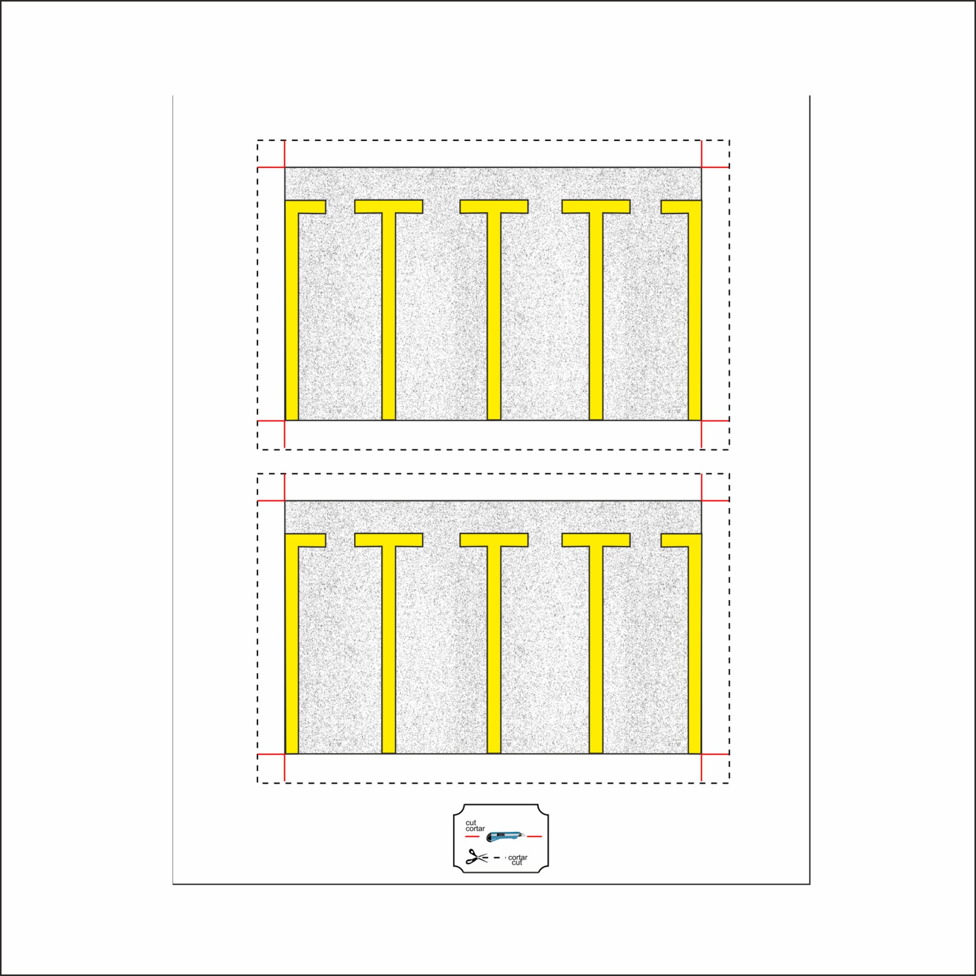 Printable Parking Lot Diorama