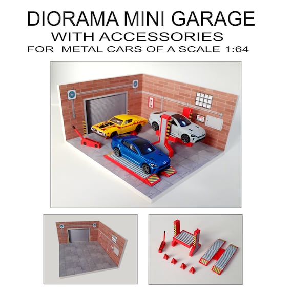 Diorama Model Garage Wiht Accessories for Cars of a - Etsy