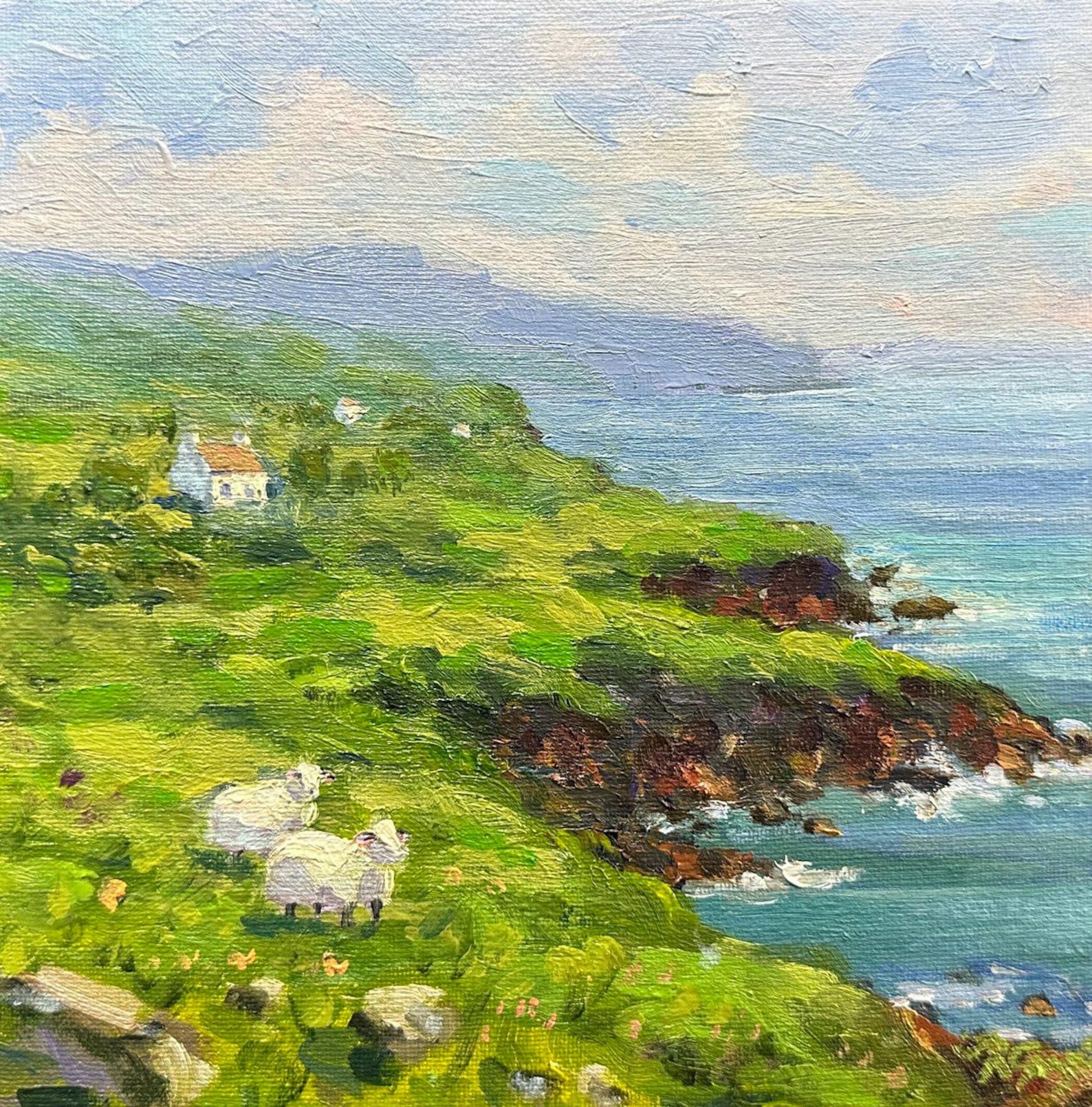 Irish Landscape Original Oil Painting Rural Ireland Impasto Artwork ...