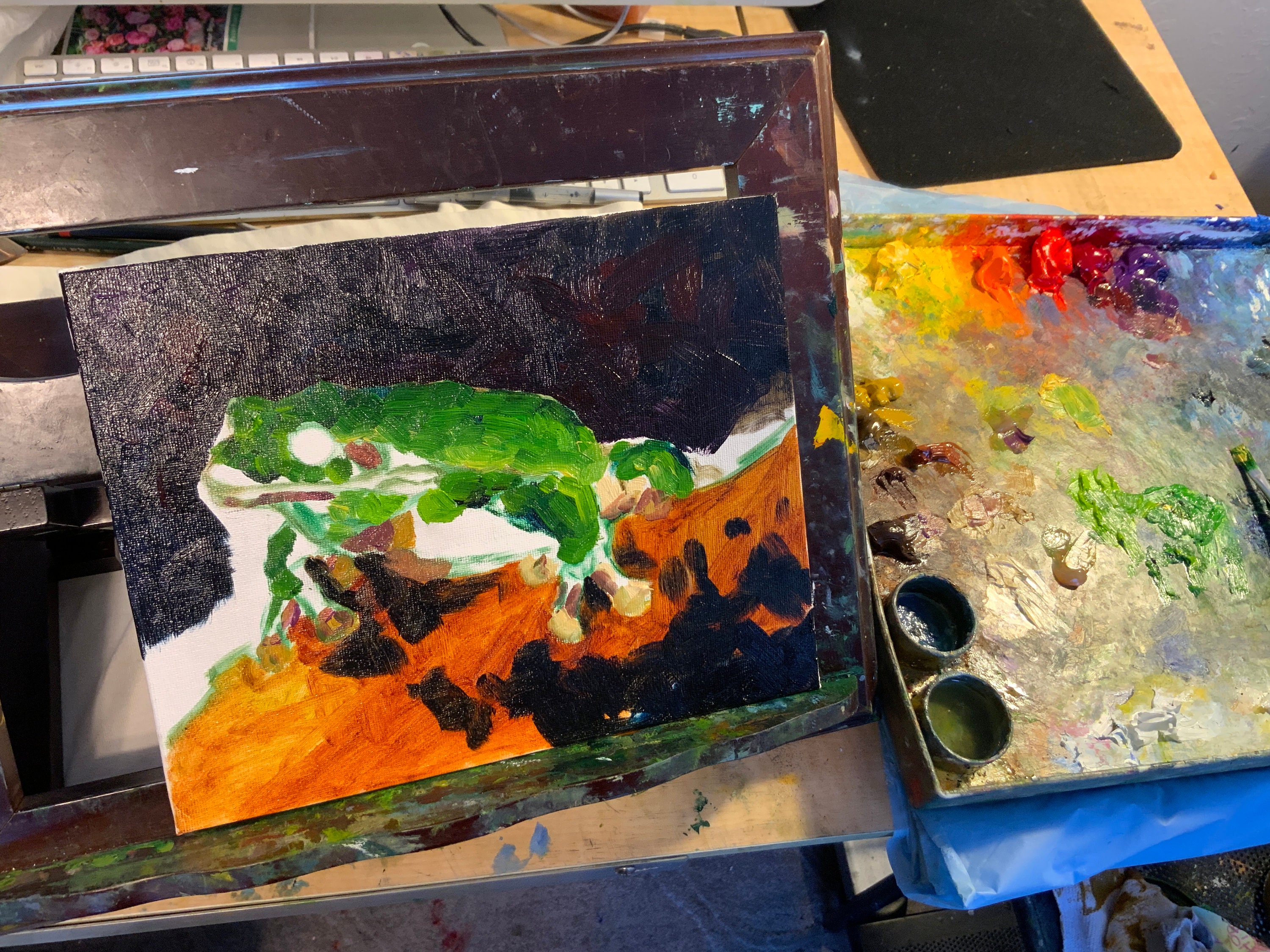155) Acrylic pouring different techniques on 4x4 canvases 