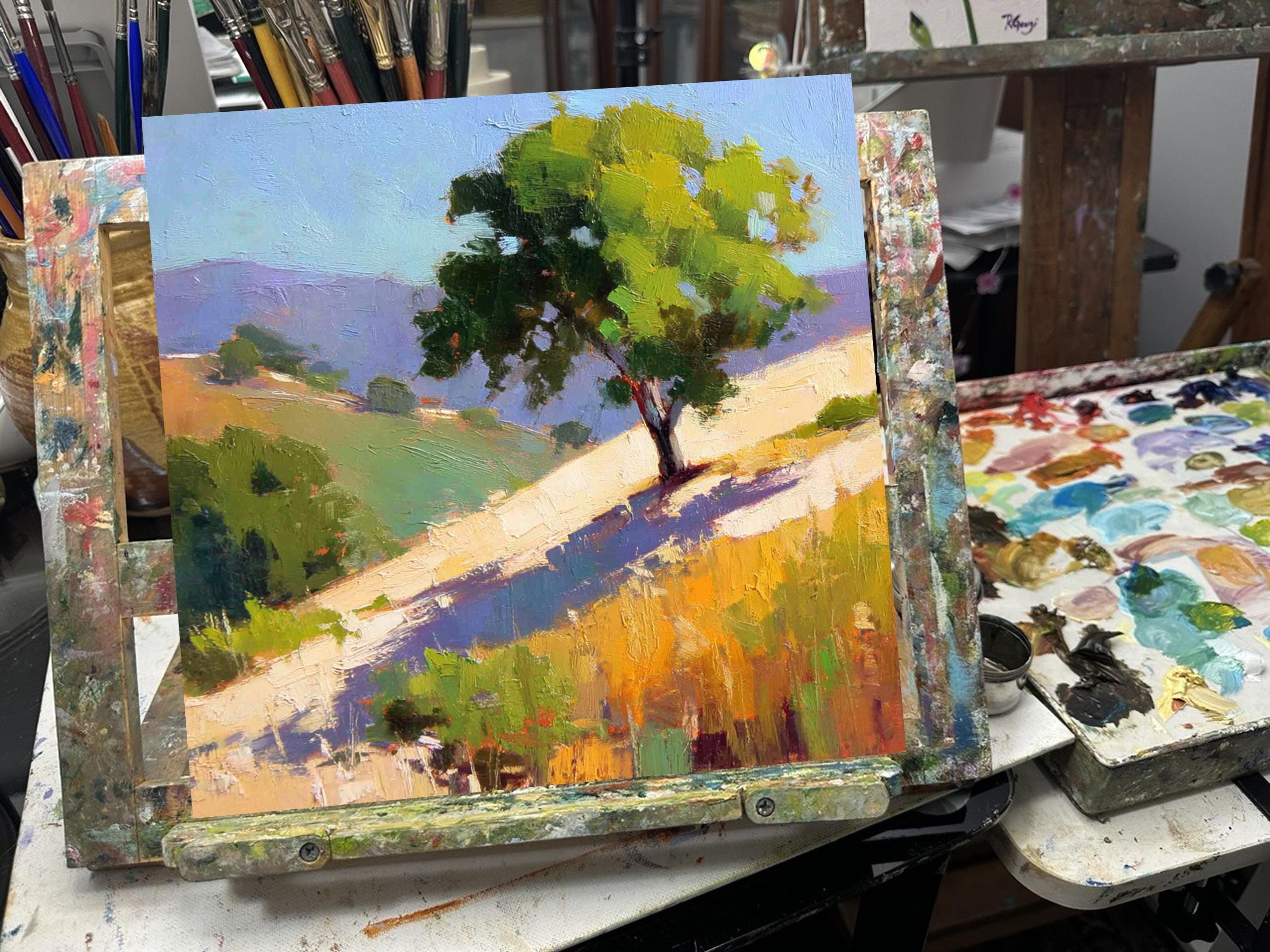 California Oak Landscape Original Oil Painting Impasto Artwork ...