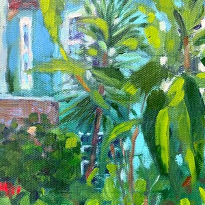 Victorian Home Oil Painting Original Artwork California Cityscape Impressionist Art by RoseGeorgiART image 11