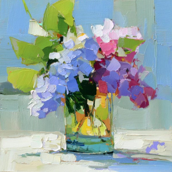Lilac Blossoms Oil Painting Impasto Original Artwork Impressionist Floral Still Life Art