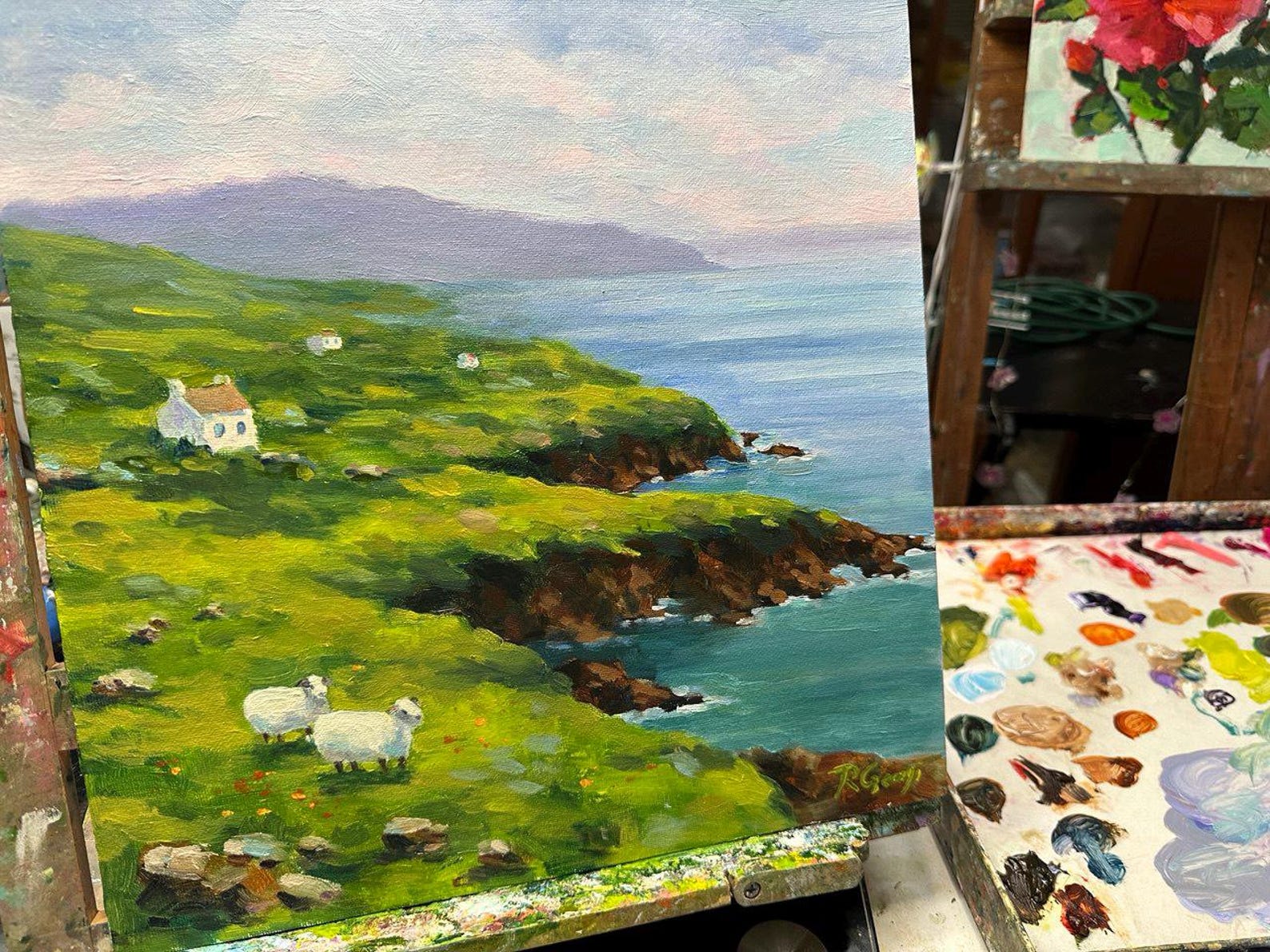Irish Landscape Original Oil Painting Rural Ireland Impasto Artwork ...