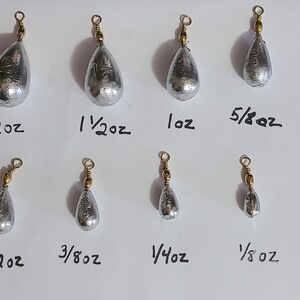 Bell Swivel Sinkers *Quantity 50* Made with #7 Brass Barrel Swivel FREE SHIPPING
