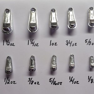 25 Lindy Sinkers,  Walking Fishing weights, ASSORTED Sizes  FREE SHIPPING