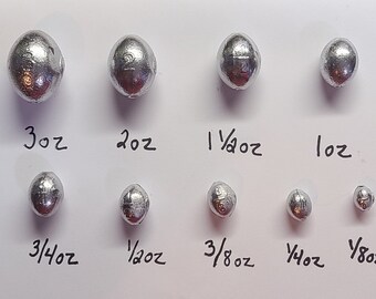 thumbnail image 2 of 50-Pack Bell Sinkers – Choose Size 1/8 Oz To 5 Oz – Lead Fishing Weights 2 of 2