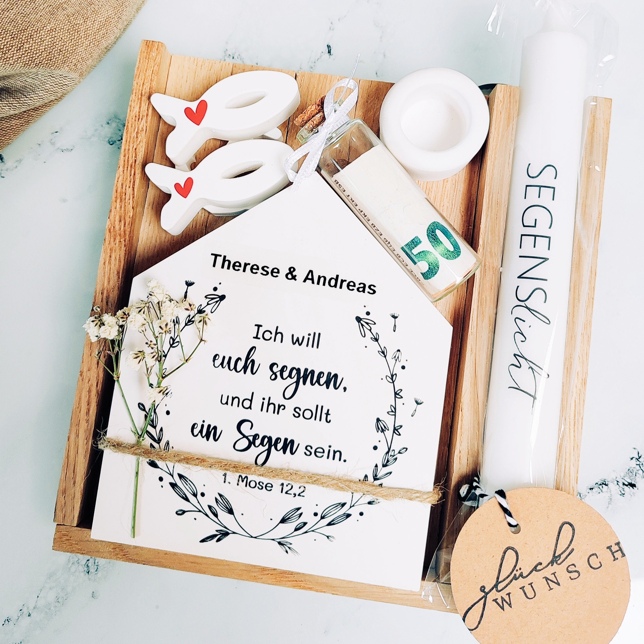 Personalisiertes Geldgeschenk Hochzeit. ich Will Euch Segnen Und Ihr