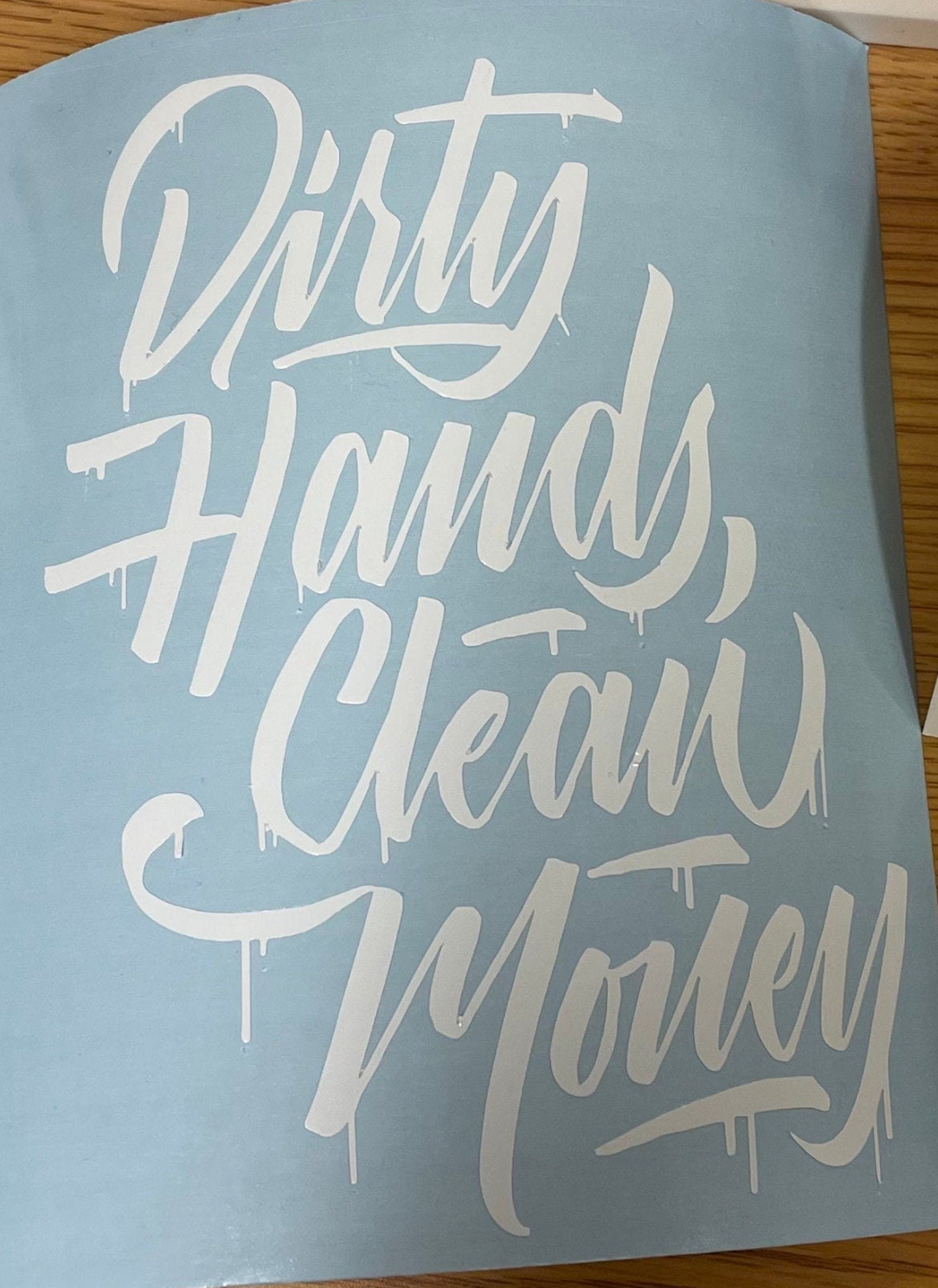 Quality Vinyl Dirty Hands Clean Money Decal Etsy Quality Vinyl Dirty Hands Clean Money Decal Etsy