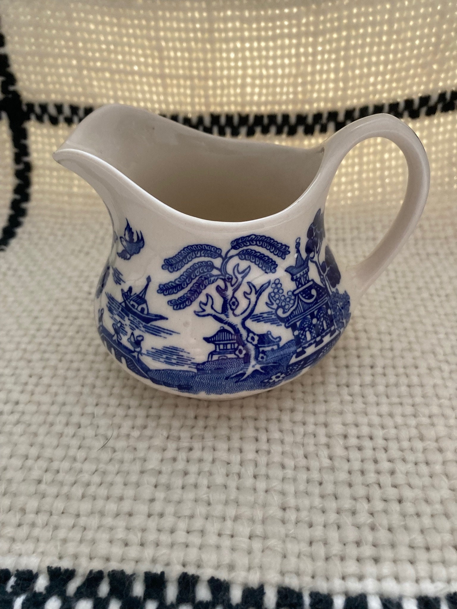 Vintage Old Willow milk jug English Ironstone Tableware Etsy