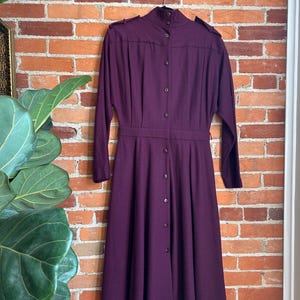 ellen tracy purple dress Vintage Ellen Tracy 2 Piece 100% Silk Outfit Haute Couture size S