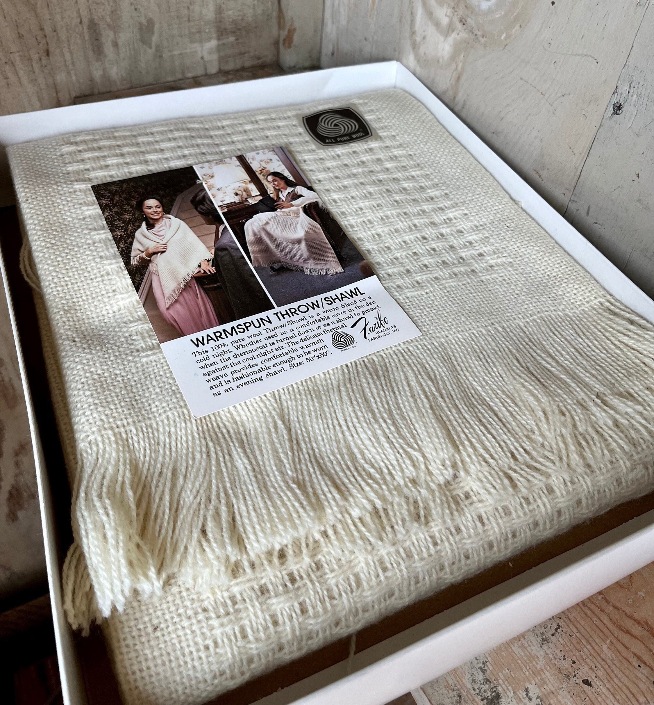 Faribo 100% Wool Vintage Blanket - Etsy