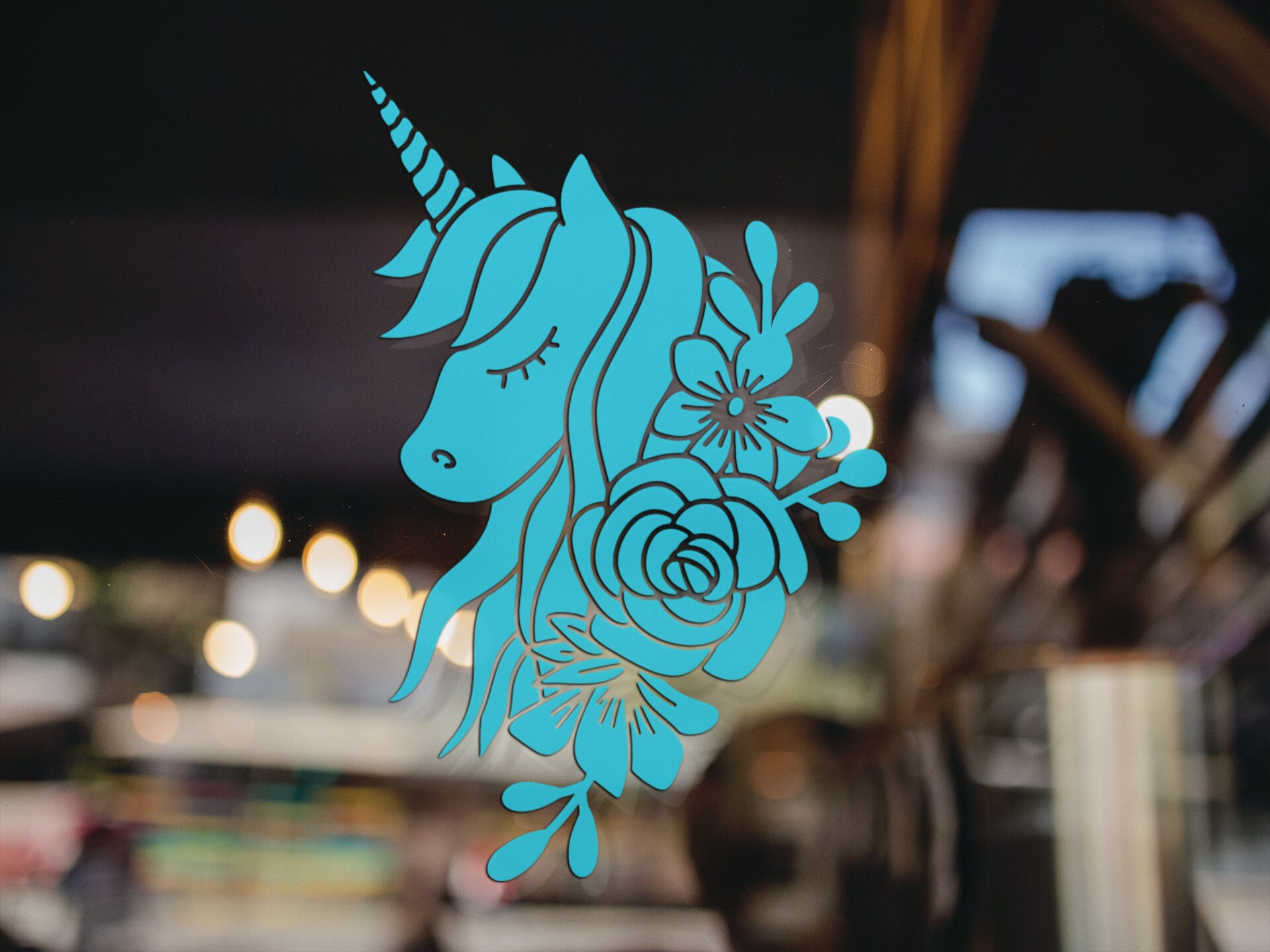 Unicorn Window Decal, Car Window Decal, Cute Unicorn Wall Decal ...