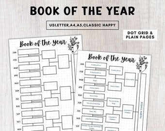 Book of the year bracket printable,a5 bujo page,Top read of the year,Yearly book tracker,Monthly book wrap up,Reading planner bullet journal