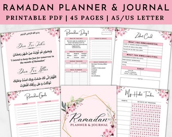 Planificateur de ramadan imprimable, planificateur de ramadan 2022, planificateur et journal de ramadan, planificateur de ramadan numérique pdf